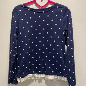 Lands End Polka Dot Top Girls XL/16
